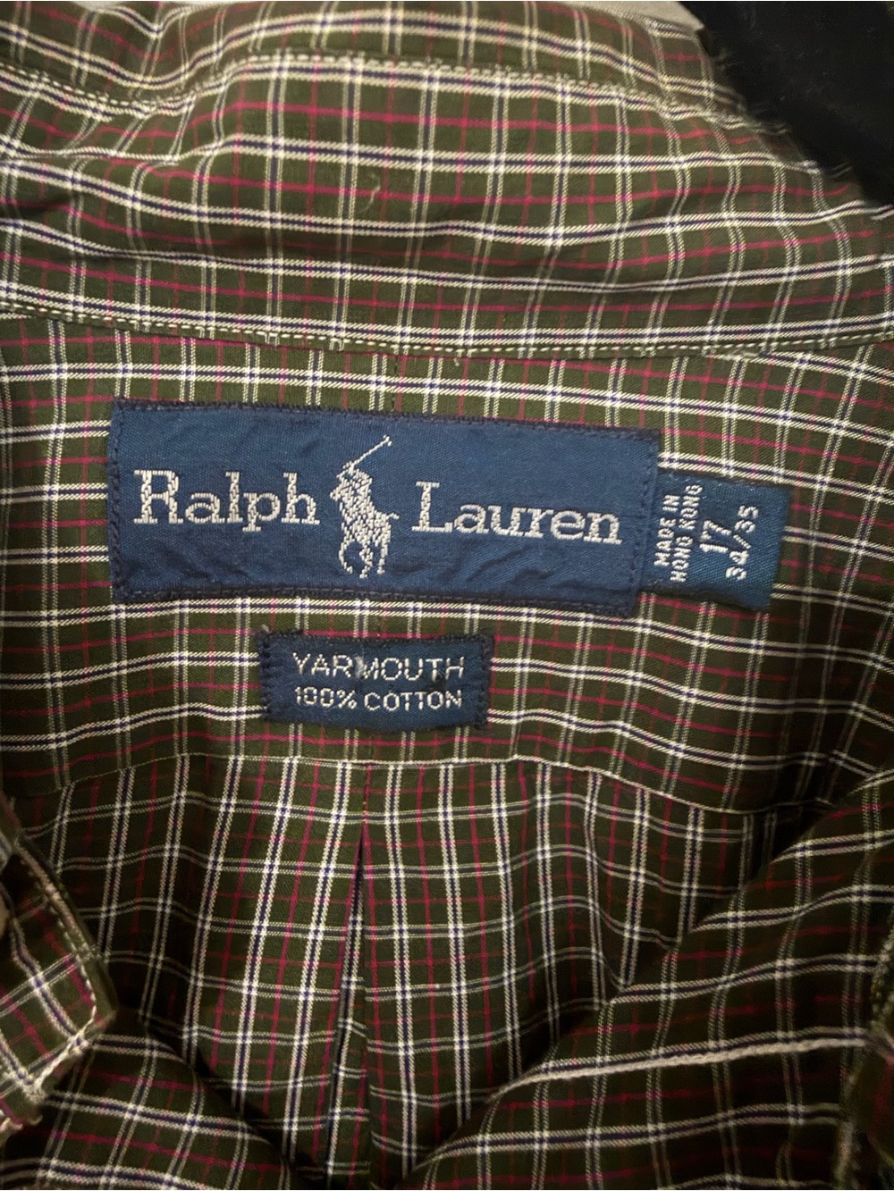 Ralph Lauren Men’s Yarmouth Cotton Plaid Shirt - Green, Red, White